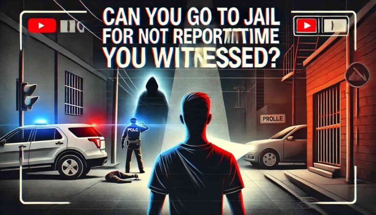 Can You Go to Jail for Not Reporting a Crime You Witnessed?